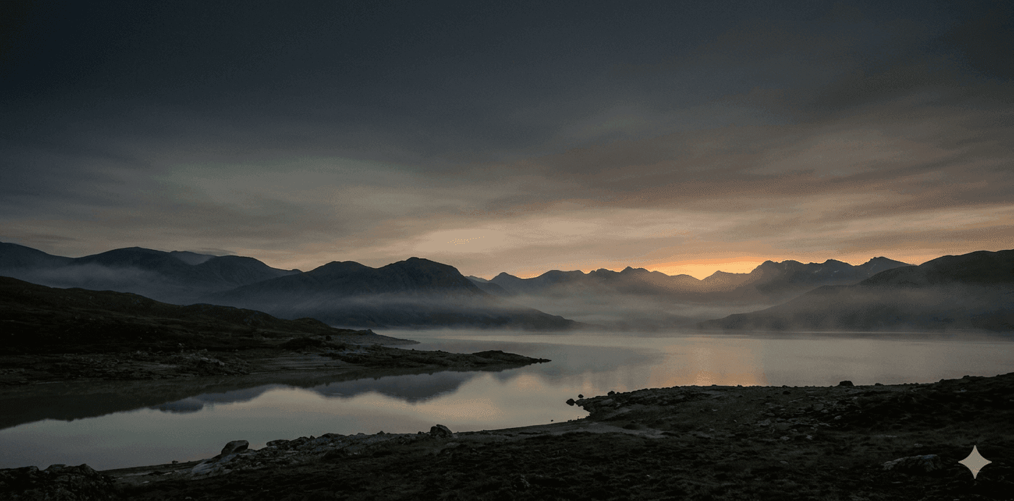 An expansive, atmospheric landscape — evoking the scale and openness of pioneering leadership